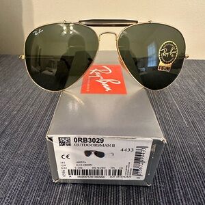 Ray-Ban Havana Outdoorsman II Aviator - Brand New - Case/Lens Cleaner Included
